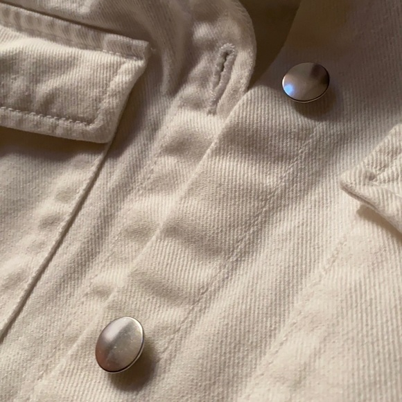 NWT White Denim H&M  Small button-up Oversized Vest - Picture 3 of 6